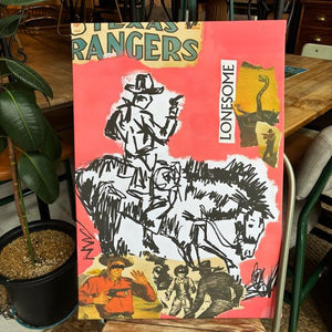 TOPANGA Zakka アートポスター　TEXAS RANGERS　カウボーイ　テキサス　ウォールデコ　壁飾り　絵画　リビング　寝室　ダイニング　エントランス　A1