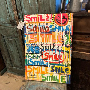 TOPANGA Zakka アートポスター　smile　スマイル　ポップアート　グラフィティ　ウォールデコ　壁飾り　絵画　リビング　寝室　ダイニング　エントランス　A1