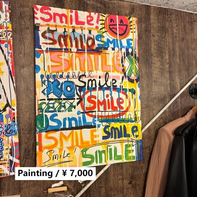 TOPANGA Zakka アートポスター　smile　スマイル　ポップアート　グラフィティ　ウォールデコ　壁飾り　絵画　リビング　寝室　ダイニング　エントランス　A1