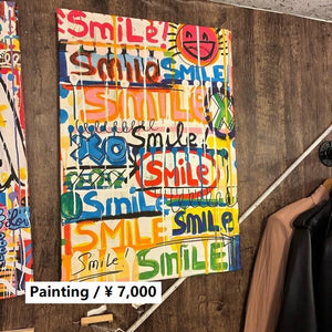 TOPANGA Zakka アートポスター　smile　スマイル　ポップアート　グラフィティ　ウォールデコ　壁飾り　絵画　リビング　寝室　ダイニング　エントランス　A1