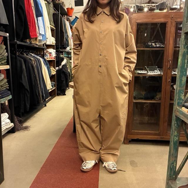 UNIVERSAL TISSU Cotton Compact Weather Sarouel All-in-One, Beige, Long, Made in Japan