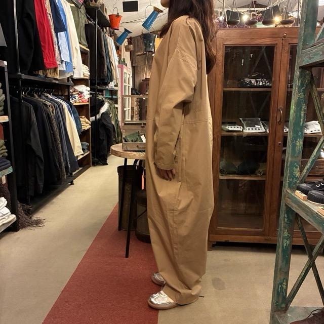 UNIVERSAL TISSU Cotton Compact Weather Sarouel All-in-One, Beige, Long, Made in Japan