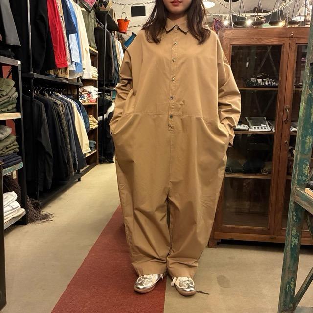 UNIVERSAL TISSU Cotton Compact Weather Sarouel All-in-One, Beige, Long, Made in Japan