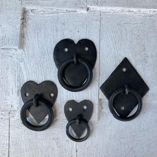 Indian Handmade Black Iron Diamond Handle Knob