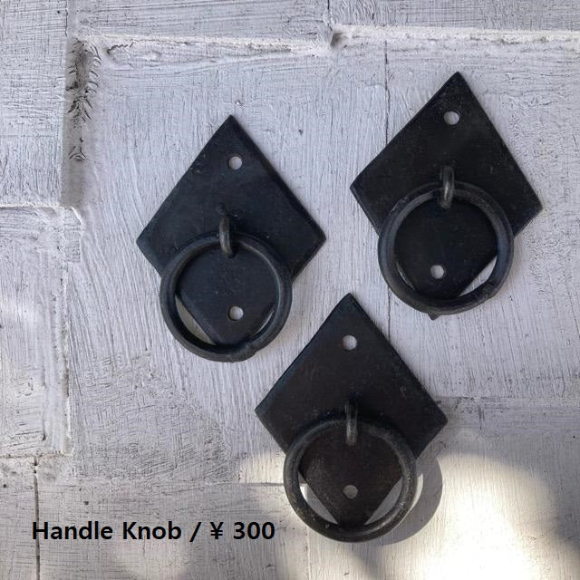 Indian Handmade Black Iron Diamond Handle Knob