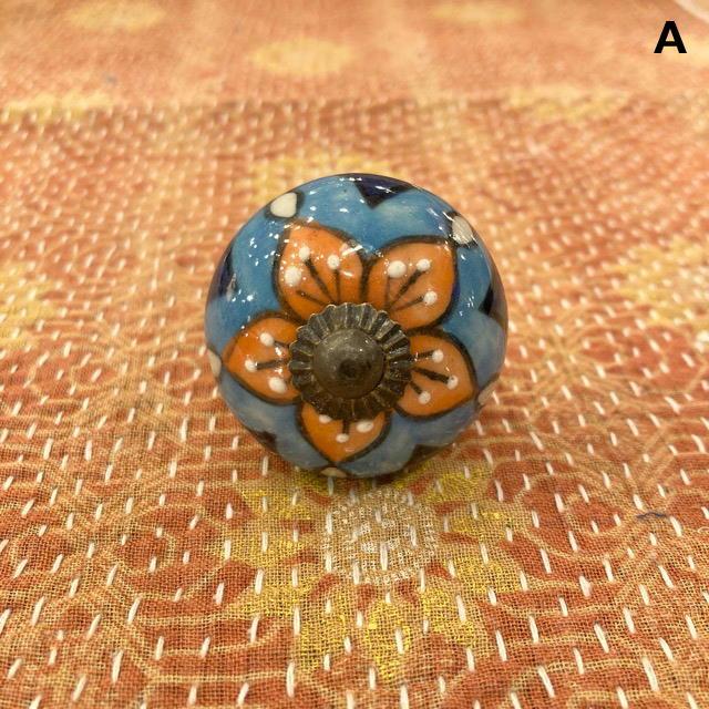 India Ceramic Round Knob 4 types