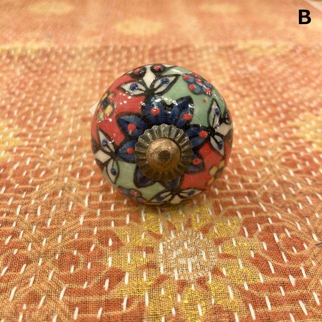 India Ceramic Round Knob 4 types