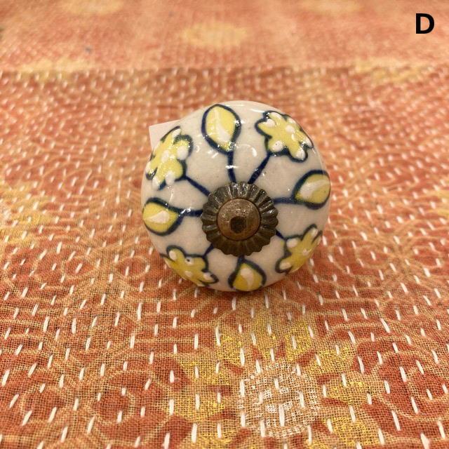 India Ceramic Round Knob 4 types