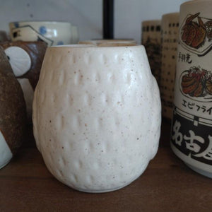 ふくろう湯呑み(白・グレー・茶)220ml 陶器 日本製 美濃焼