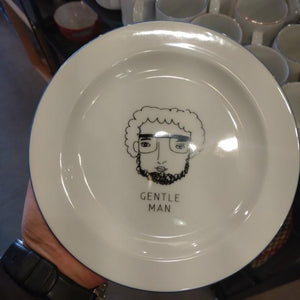 ENNUI GENTLEMAN／LADY　 PLATE SIZE M 2DESIGN　IN TOTAL MINO WARE PORCELAIN