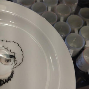 ENNUI GENTLEMAN／LADY　 PLATE SIZE M 2DESIGN　IN TOTAL MINO WARE PORCELAIN