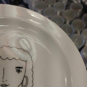 ENNUI GENTLEMAN／LADY　 PLATE SIZE M 2DESIGN　IN TOTAL MINO WARE PORCELAIN