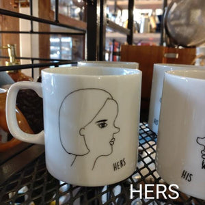 アンニュイマグヒズ＆ハーズ　マグカップ　ENNUI MUG HIS＆HERS　美濃焼 日本製　2種　コーヒー　磁器　日本製　　