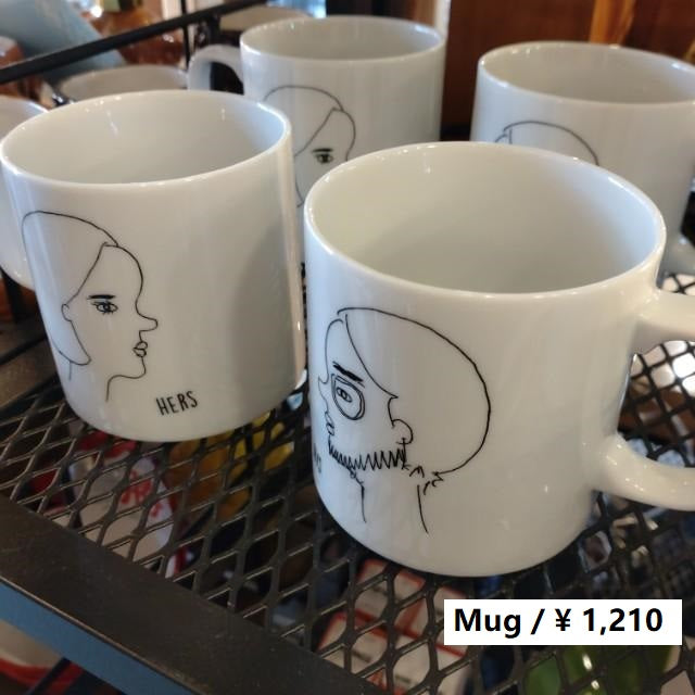 アンニュイマグヒズ＆ハーズ　マグカップ　ENNUI MUG HIS＆HERS　美濃焼 日本製　2種　コーヒー　磁器　日本製　　
