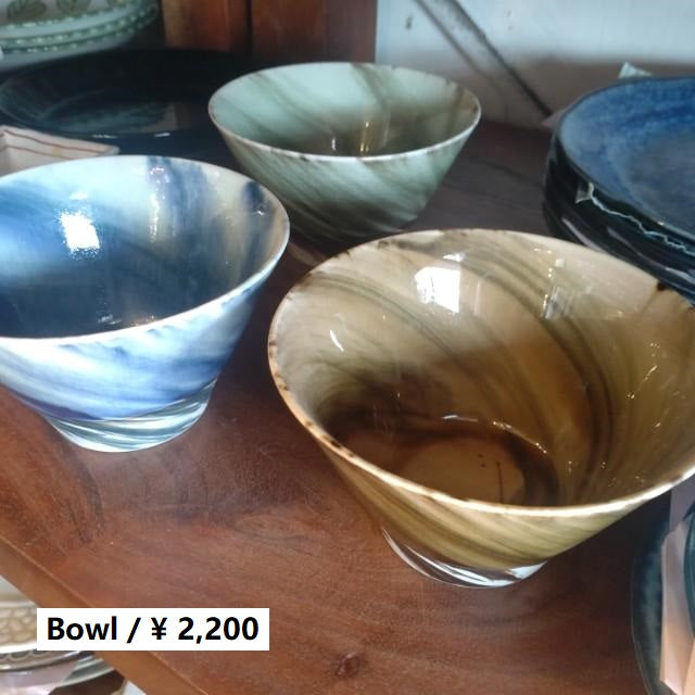 Marble Bowls, 3 Types Available, Rice Bowls, Ochazuke, Japanese Tableware, Mino Ware, Made in Japan, Ceramic