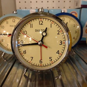 Chrome Alarm Stand Clock with Colorful Bell
