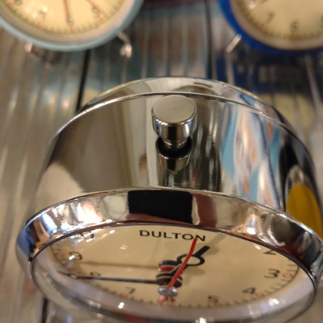 Chrome Alarm Stand Clock with Colorful Bell
