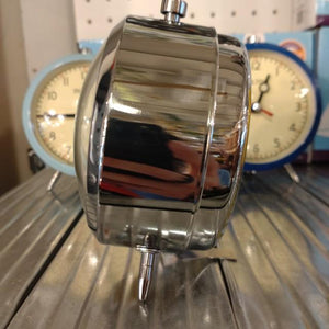 Chrome Alarm Stand Clock with Colorful Bell