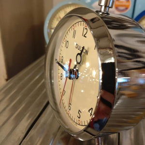Chrome Alarm Stand Clock with Colorful Bell