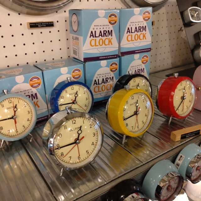Chrome Alarm Stand Clock with Colorful Bell