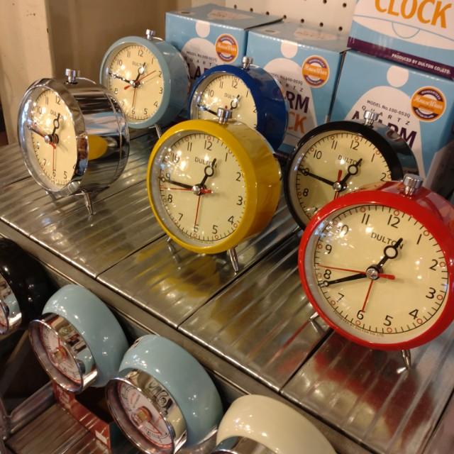 Chrome Alarm Stand Clock with Colorful Bell