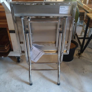 DULTON STAINLESS FOLDING TABLE 600×600　OUTDOOR GARDEN GARAGE RASTIC INTERIOR