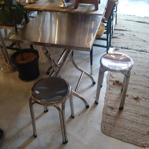 DULTON STAINLESS FOLDING TABLE 600×600　OUTDOOR GARDEN GARAGE RASTIC INTERIOR