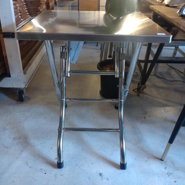 DULTON STAINLESS FOLDING TABLE 600×600　OUTDOOR GARDEN GARAGE RASTIC INTERIOR
