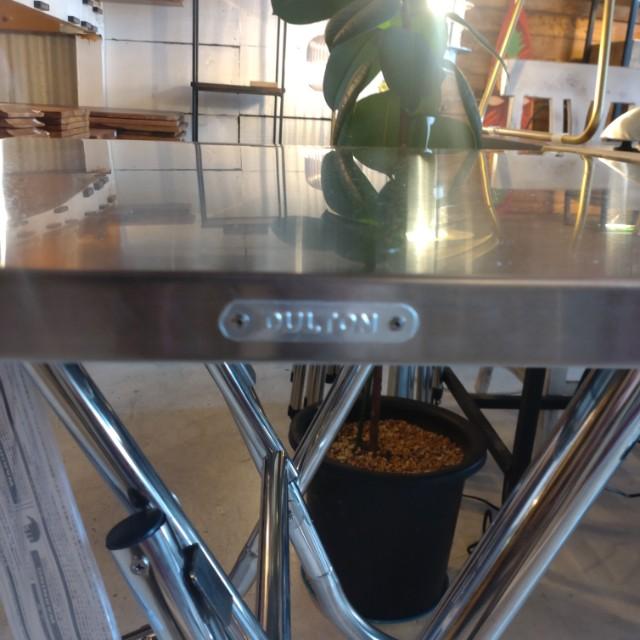 DULTON STAINLESS FOLDING TABLE 600×600　OUTDOOR GARDEN GARAGE RASTIC INTERIOR