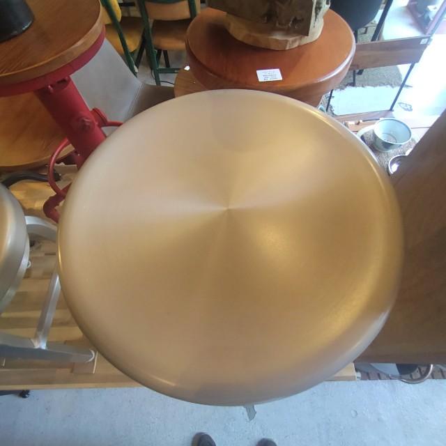 Dalton Aluminum Round Stool, Medium, American Style, Cafe Chair, for Home, Garage, Garden Terrace, Living Room, and BBQ