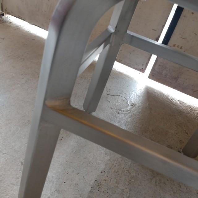 Dalton Aluminum Round Stool, Small, American Style, Cafe Chair, for Home, Garage, Garden Terrace, Living Room, and BBQ