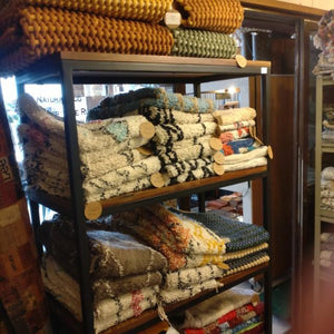 DULTON Cotton Chindi Mat, 50x75cm, available in two styles. Suitable for living rooms, sofas, and other Indian areas.