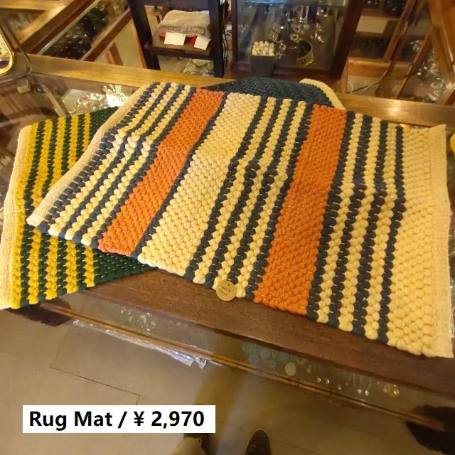 DULTON Cotton Chindi Mat, 50x75cm, available in two styles. Suitable for living rooms, sofas, and other Indian areas.
