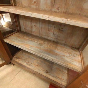 [In-store pickup only] Antique Indian glass window 3-tier shelf, antique living room interior display fixture