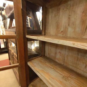 [In-store pickup only] Antique Indian glass window 3-tier shelf, antique living room interior display fixture