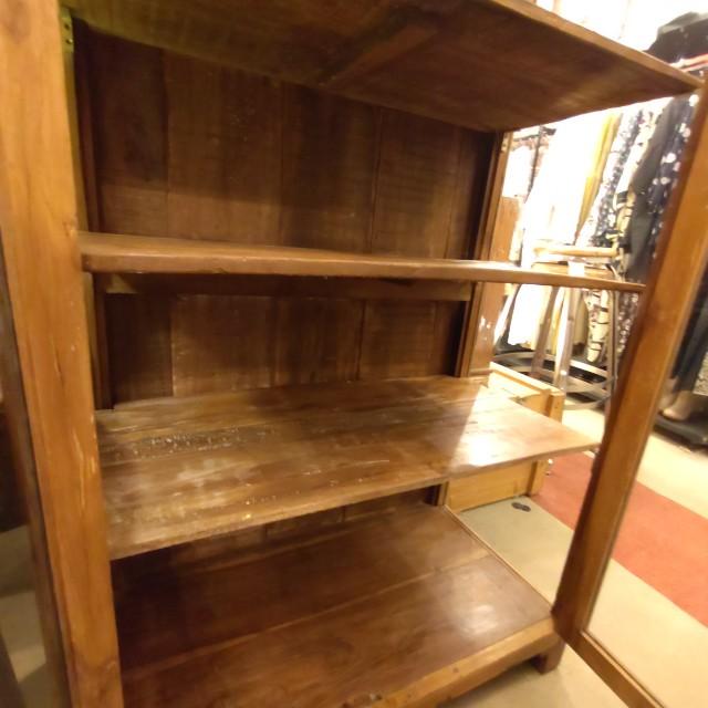 [In-store pickup only] Indian antique glass window 4-drawer cabinet, antique living room interior display fixture
