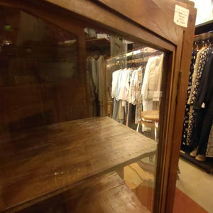 [In-store pickup only] Indian antique glass window 4-drawer cabinet, antique living room interior display fixture