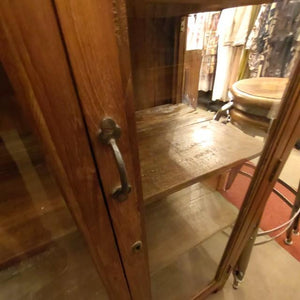 [In-store pickup only] Indian antique glass window 4-drawer cabinet, antique living room interior display fixture