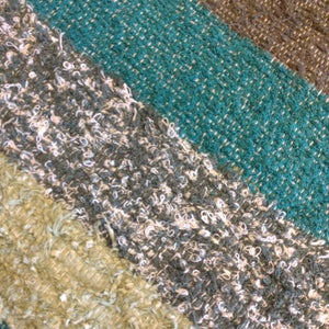 スペイン　ハラパラグマット　C　ブルーグリーンカーキ　120×200cm　1.5畳分　6畳　フロアマット　二人掛けソファ　手織り　リサイクルファブリック　コットン