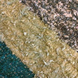 スペイン　ハラパラグマット　C　ブルーグリーンカーキ　120×200cm　1.5畳分　6畳　フロアマット　二人掛けソファ　手織り　リサイクルファブリック　コットン
