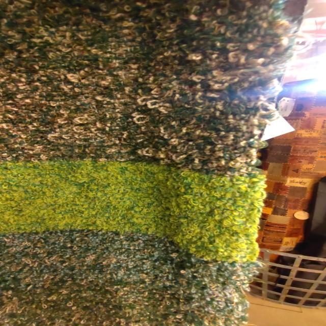 スペイン　ハラパラグマット　グリーン　140×200cm　2畳分　8畳　フロアラグ　三人掛けソファ　手織り　jarapa　ベッド　丸洗い