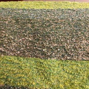 スペイン　ハラパラグマット　グリーン　140×200cm　2畳分　8畳　フロアラグ　三人掛けソファ　手織り　jarapa　ベッド　丸洗い