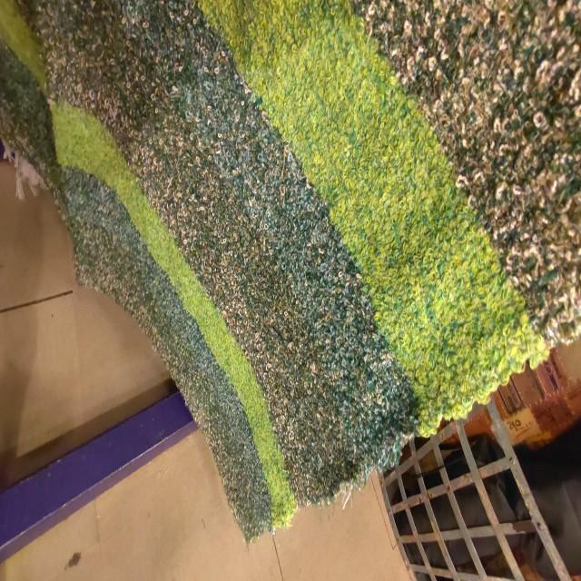 スペイン　ハラパラグマット　グリーン　140×200cm　2畳分　8畳　フロアラグ　三人掛けソファ　手織り　jarapa　ベッド　丸洗い