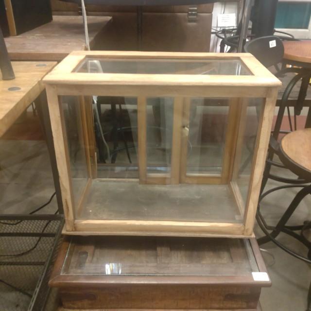 Vintage Indian wood display box, display fixture　