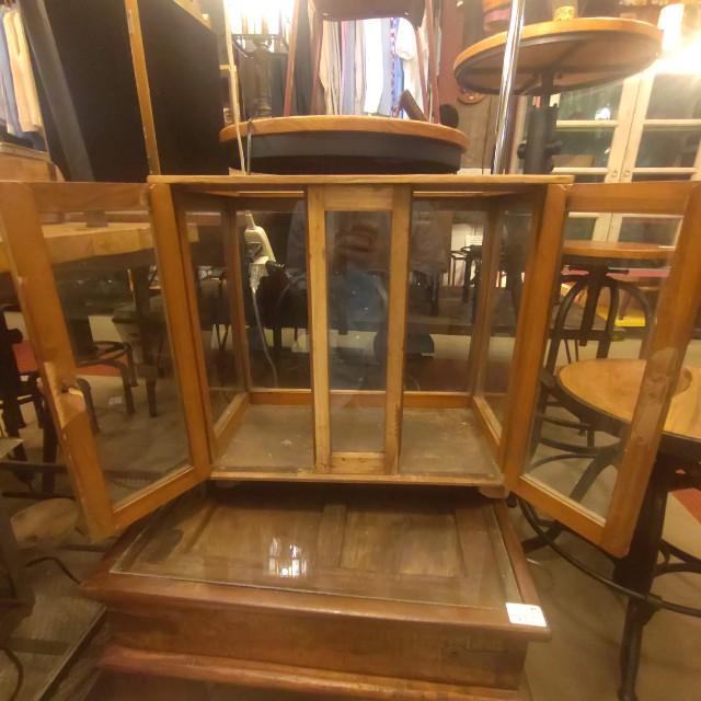 Vintage Indian wood display box, display fixture　