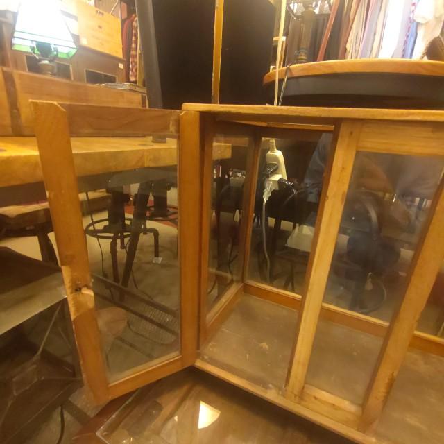 Vintage Indian wood display box, display fixture　