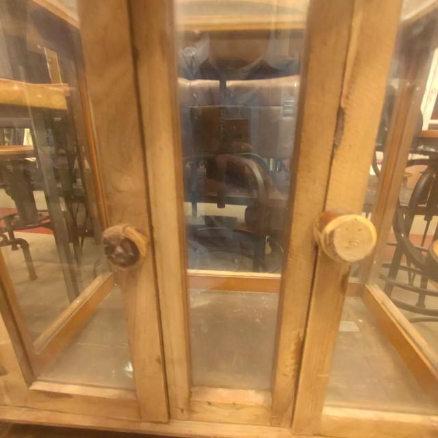 Vintage Indian wood display box, display fixture　