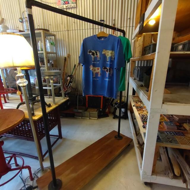 [In-store pickup only] Wood Shelf Iron Hanger Stand Hanger Rack Store fixtures