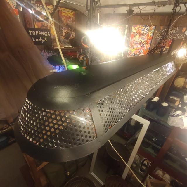 IRON　OVAL　CHANDELIER　２Colors in total Orange Black 2Light hanging