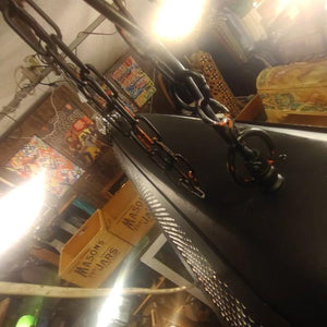 IRON　OVAL　CHANDELIER　２Colors in total Orange Black 2Light hanging